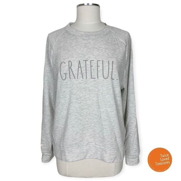 RAE DUNN Grateful Sweatshirt Authentic - Picture 1 of 14